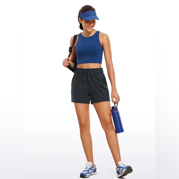 Stretch High-Rise Drawstring Shorts with Pockets 2.5" - Picture 3 of 8